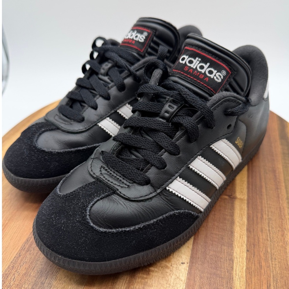 Adidas Samba Classic Men's 4 1/2 Women's 5 1/2 Black White Gum Sneakers 0478
